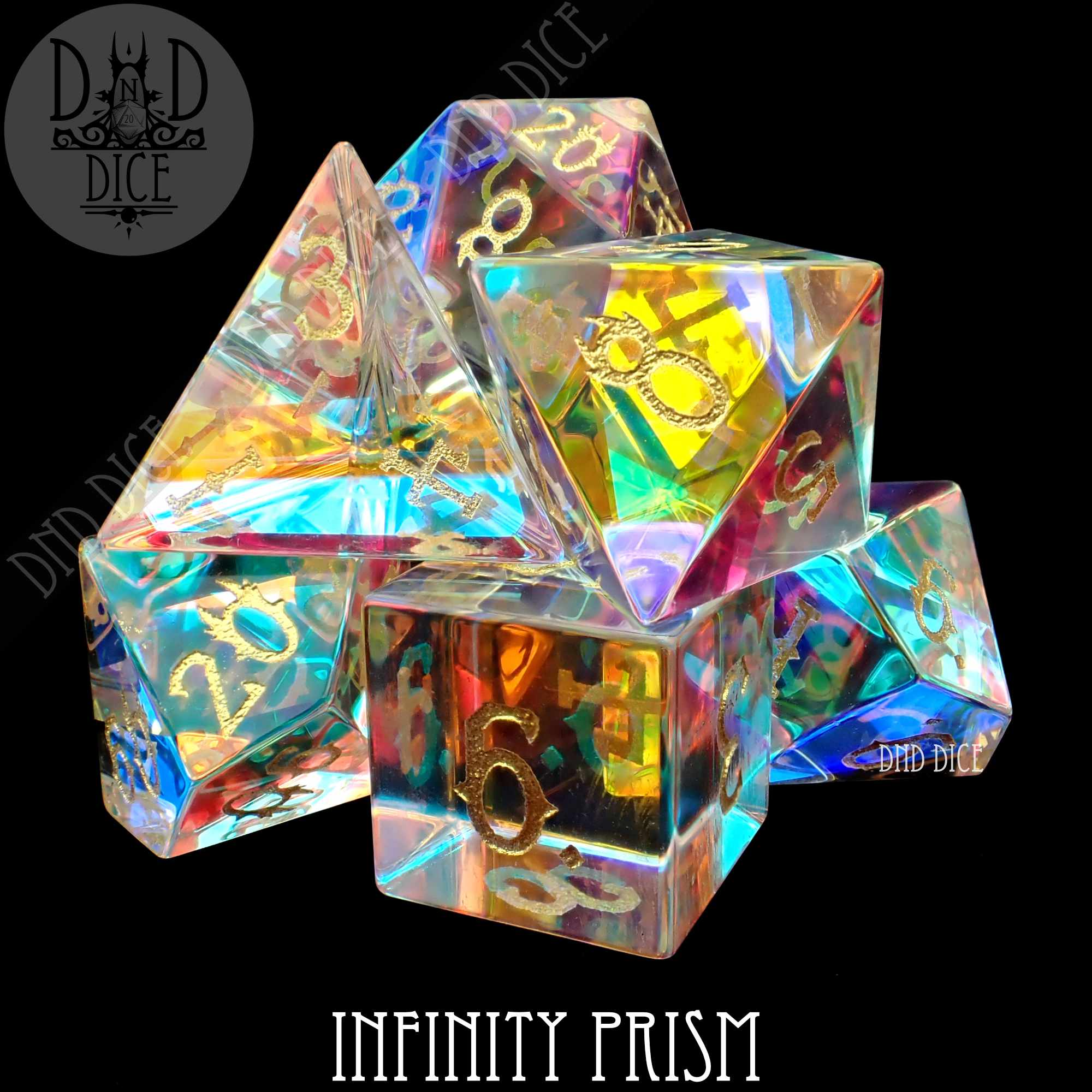 Infinity Prism 7 Dice Set (Gift Box) - Bards & Cards