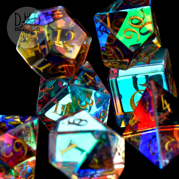 Infinity Prism Glass Dice Set (Gift Box) - Bards & Cards