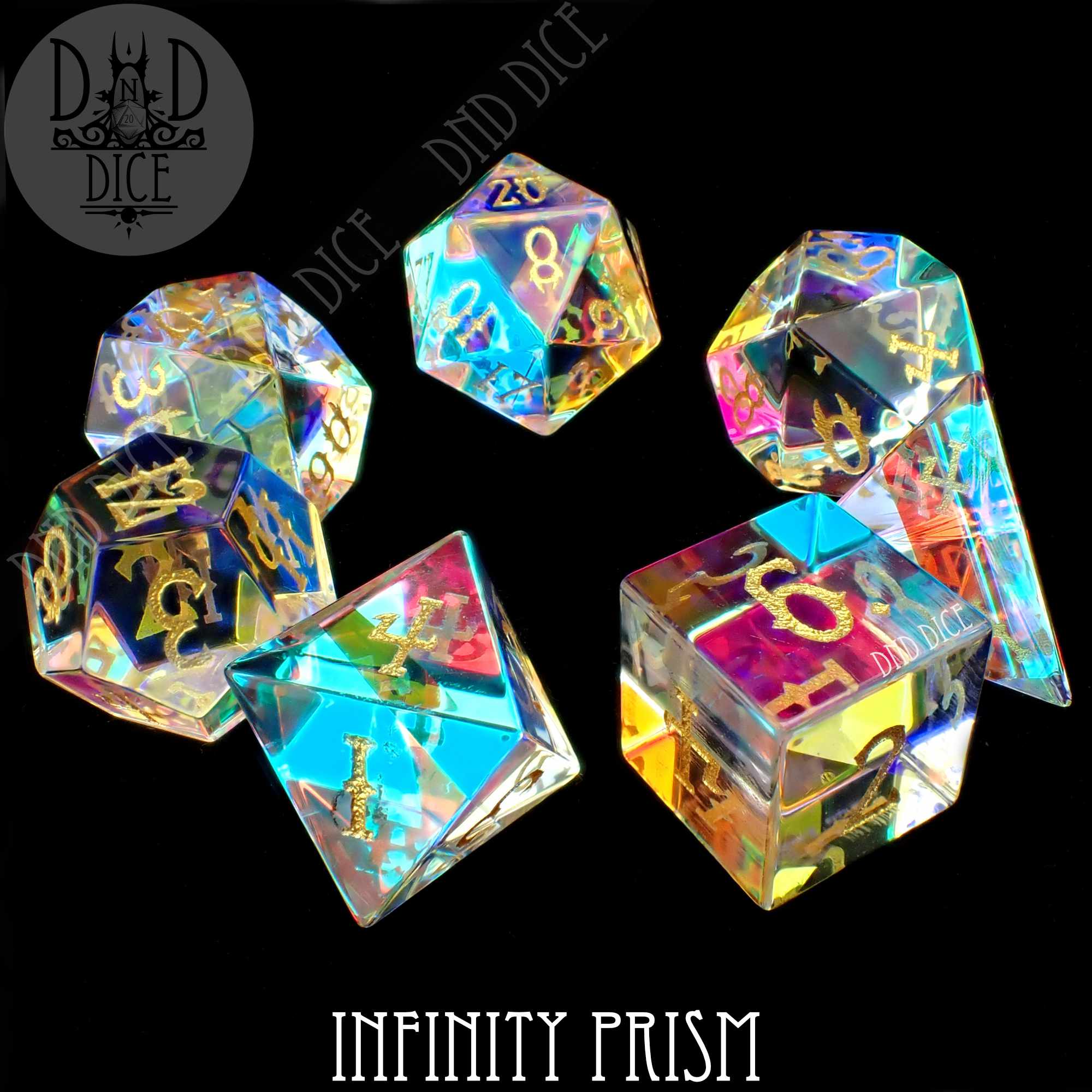 Infinity Prism 7 Dice Set (Gift Box) - Bards & Cards