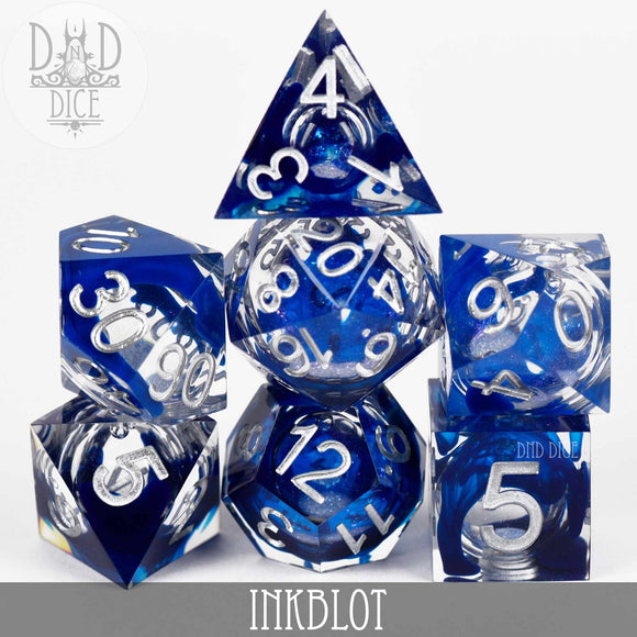 Inkblot Liquid Core Dice Set - Bards & Cards