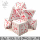 Japanese Cherry Blossom Petals Dice Set - Bards & Cards