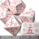 Japanese Cherry Blossom Petals Dice Set - Bards & Cards