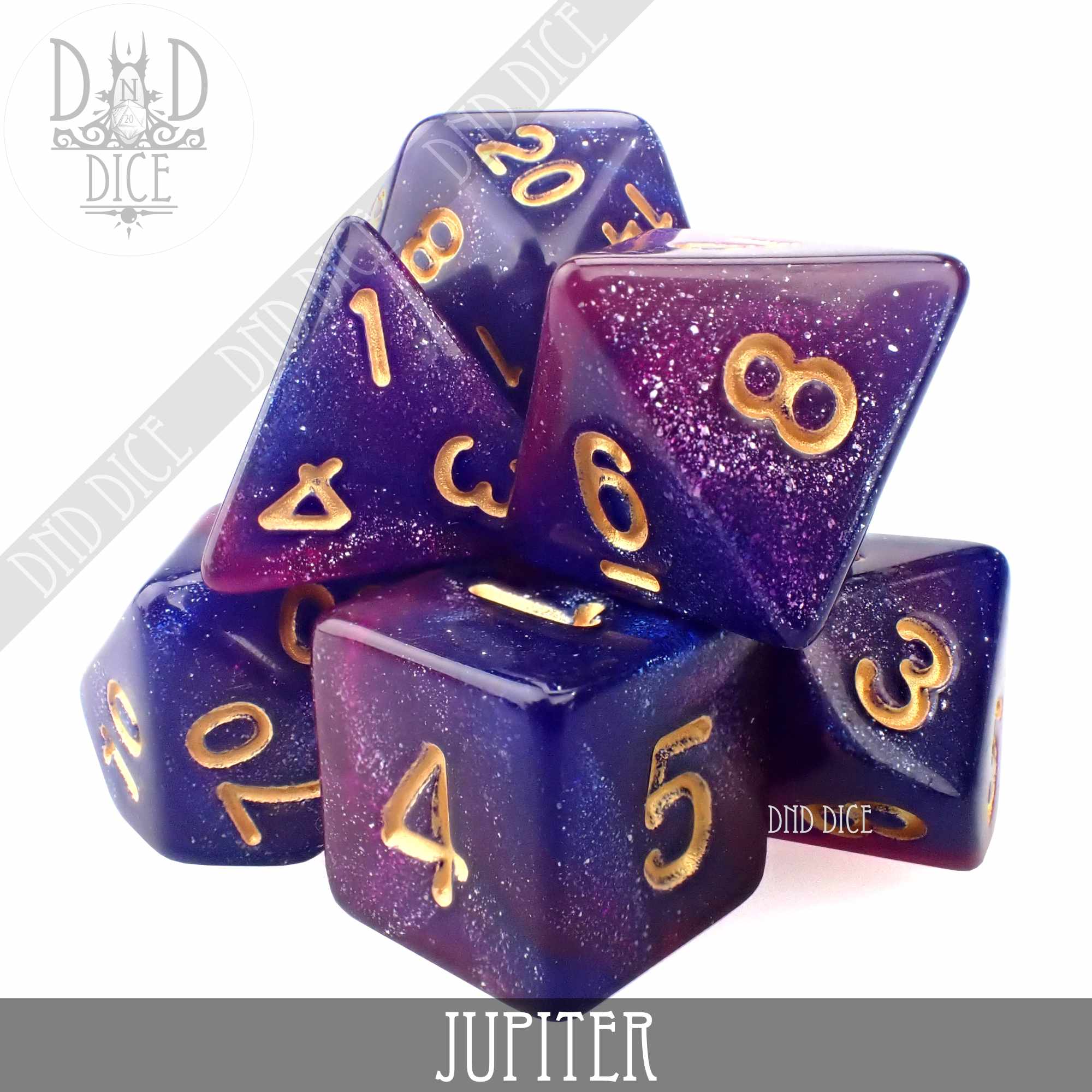 Jupiter Galaxy Dice Set - Bards & Cards