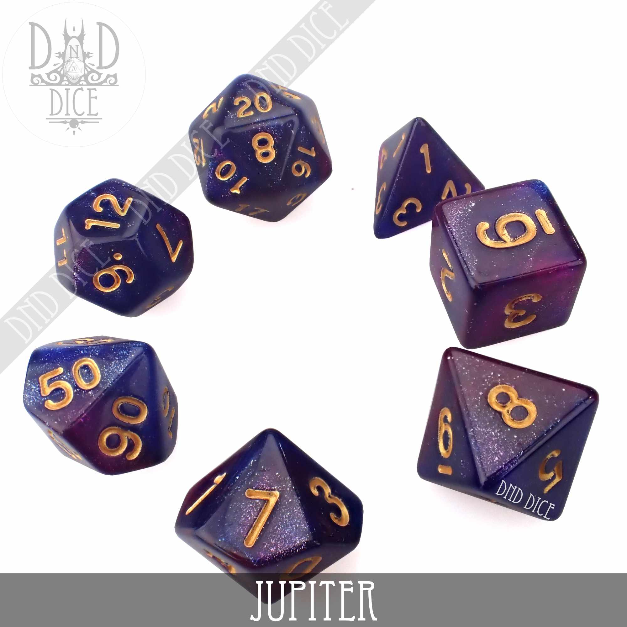 Jupiter Galaxy Dice Set - Bards & Cards