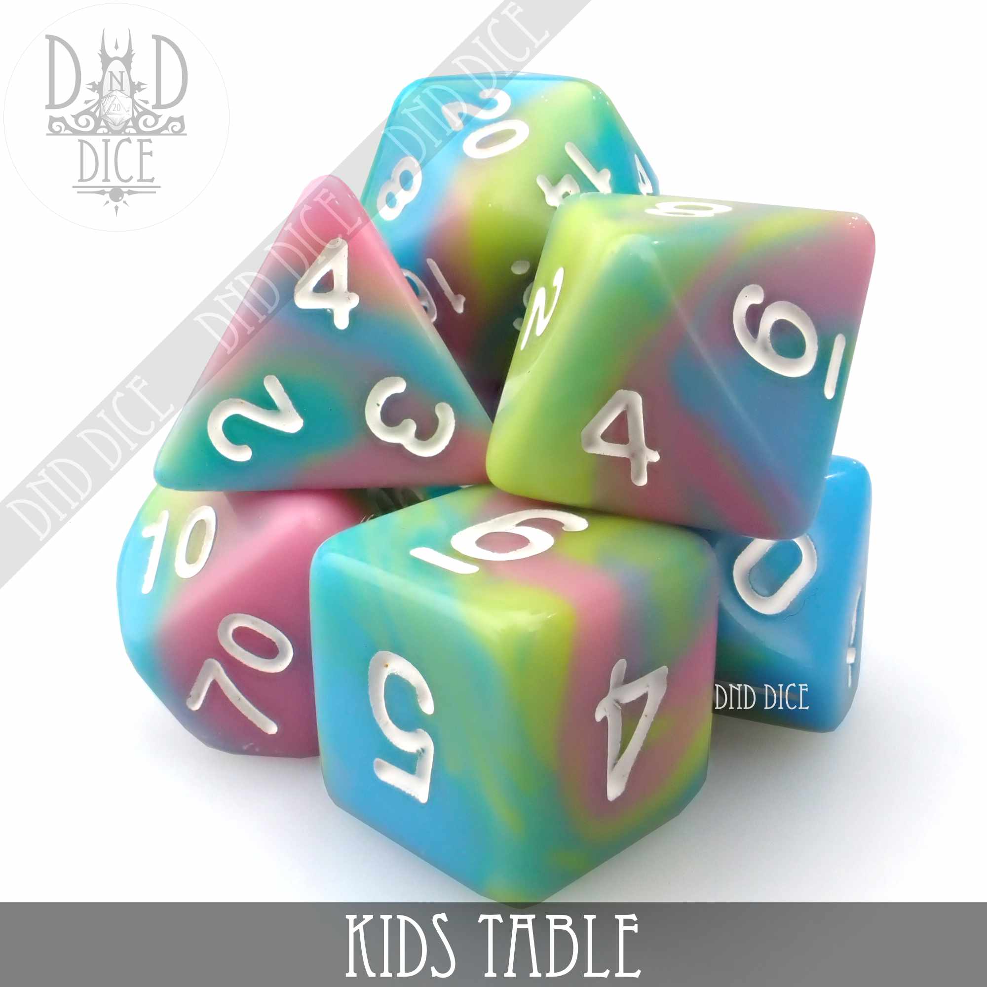 Kids Table Dice Set - Bards & Cards