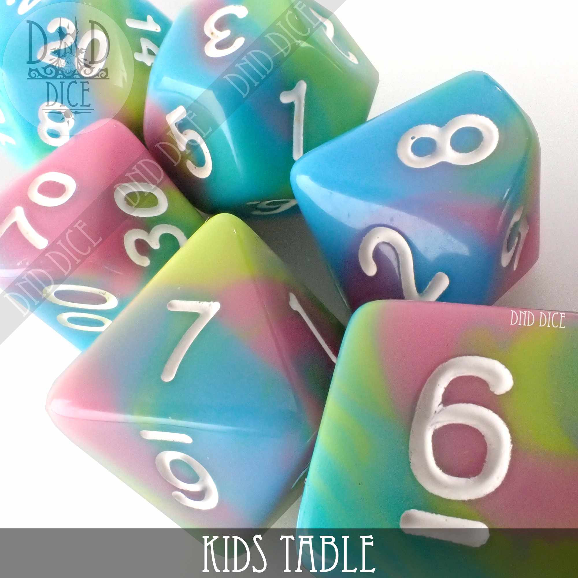 Kids Table Dice Set - Bards & Cards