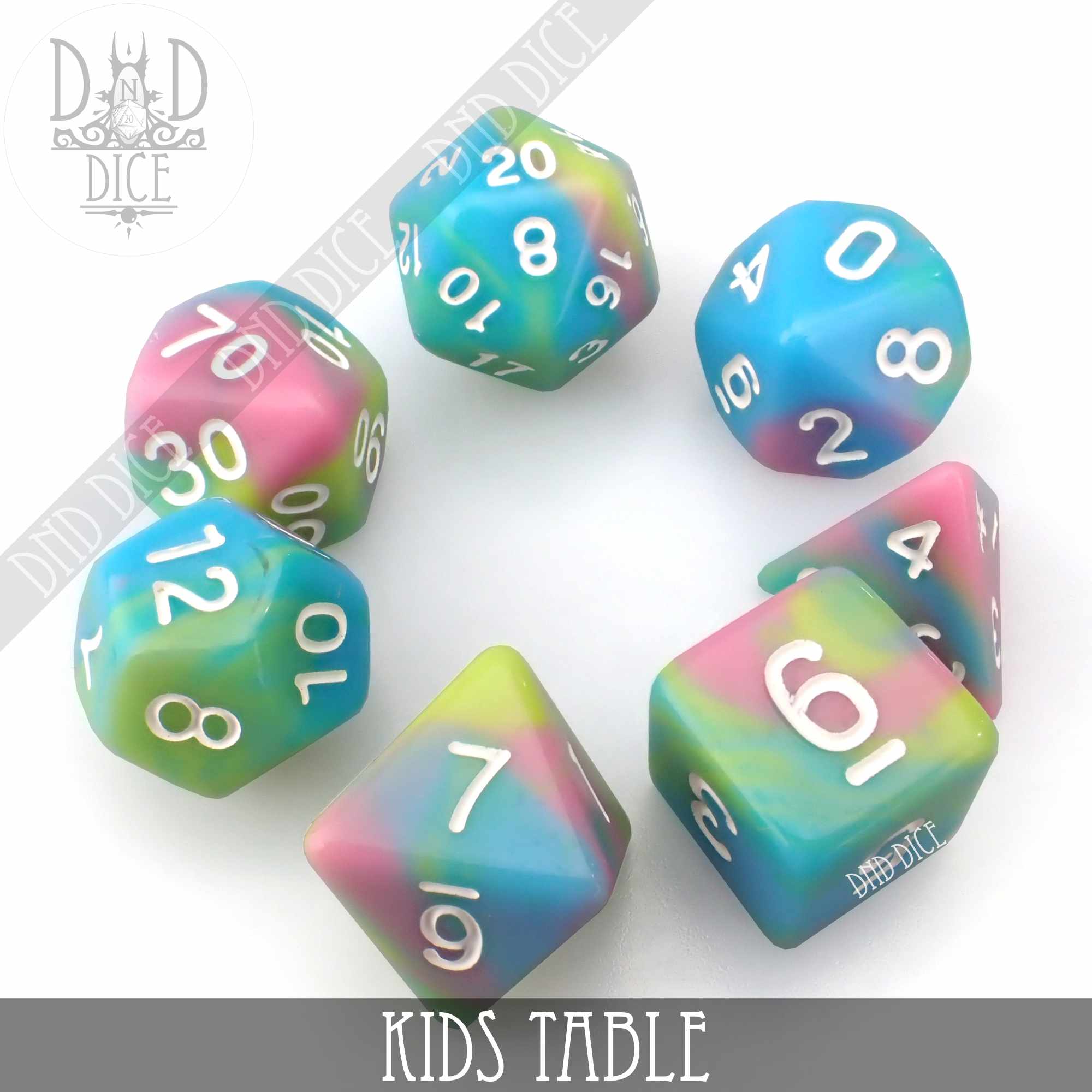 Kids Table Dice Set - Bards & Cards