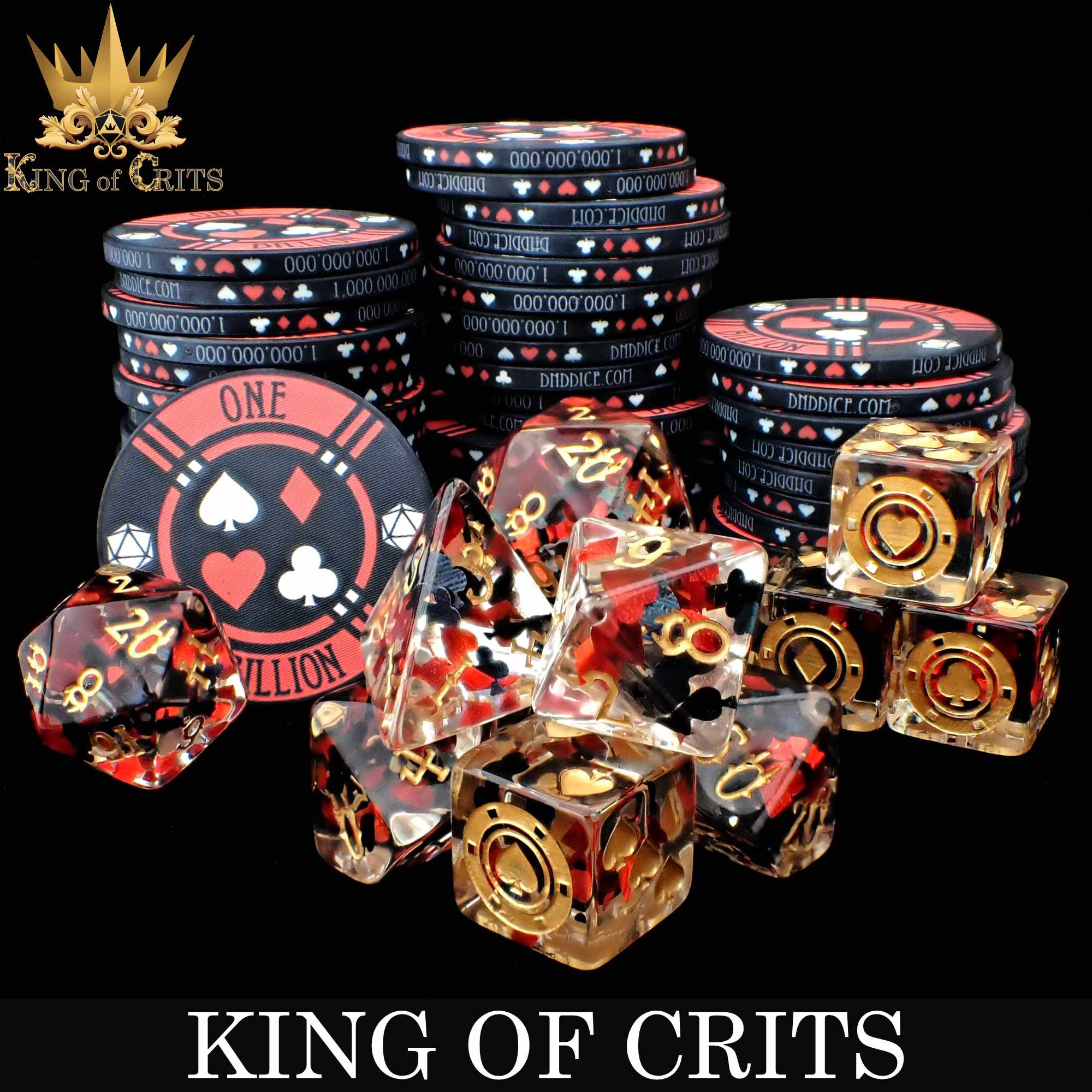 King of Crits 11 Dice Set - Bards & Cards