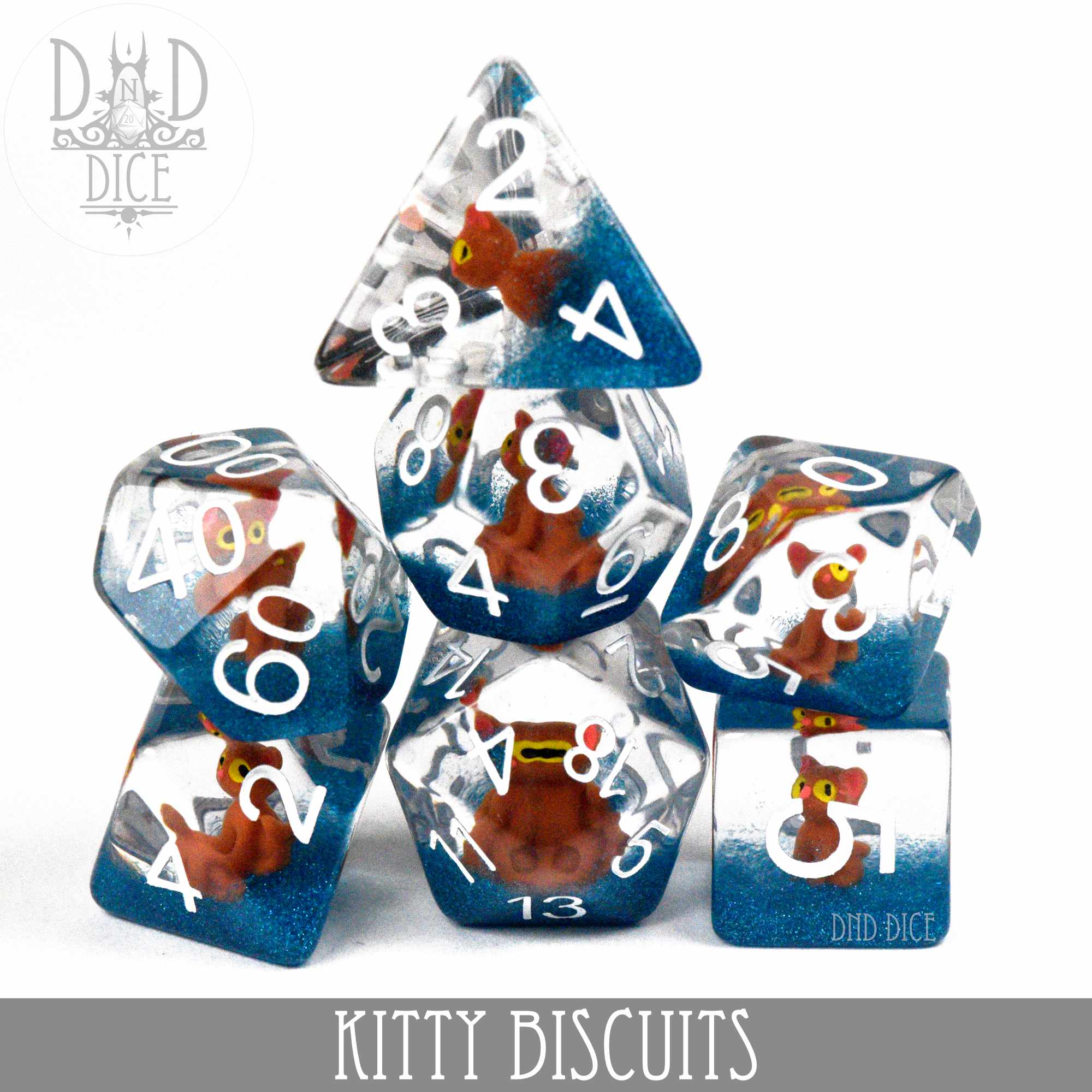 Kitty Biscuits Dice Set - Bards & Cards