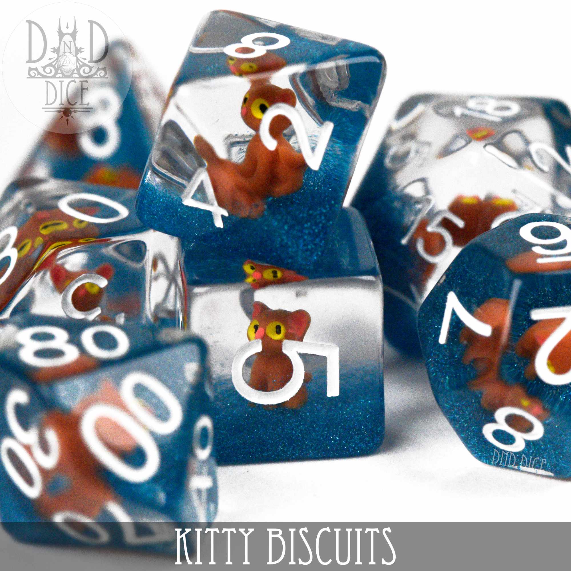 Kitty Biscuits Dice Set - Bards & Cards