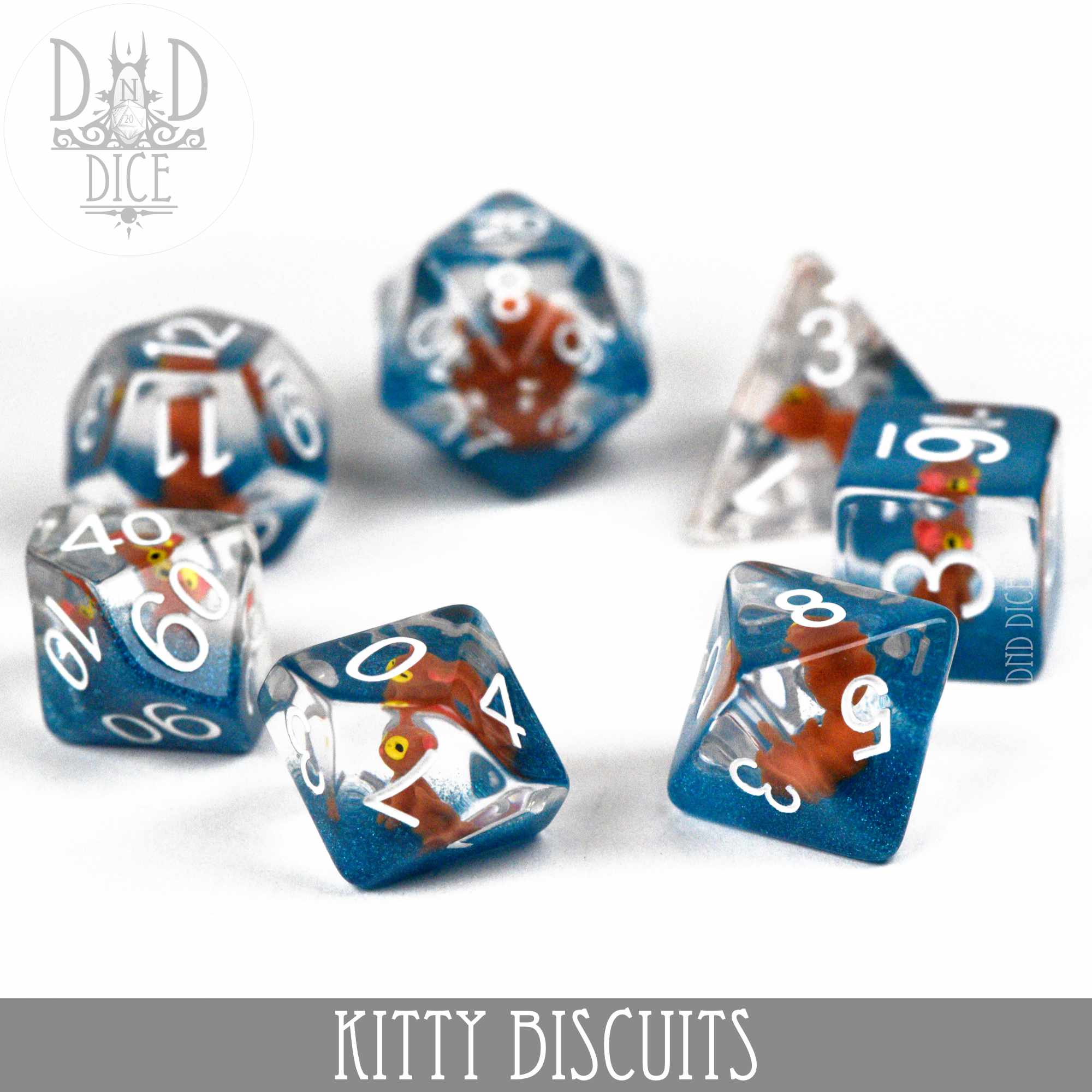 Kitty Biscuits Dice Set - Bards & Cards