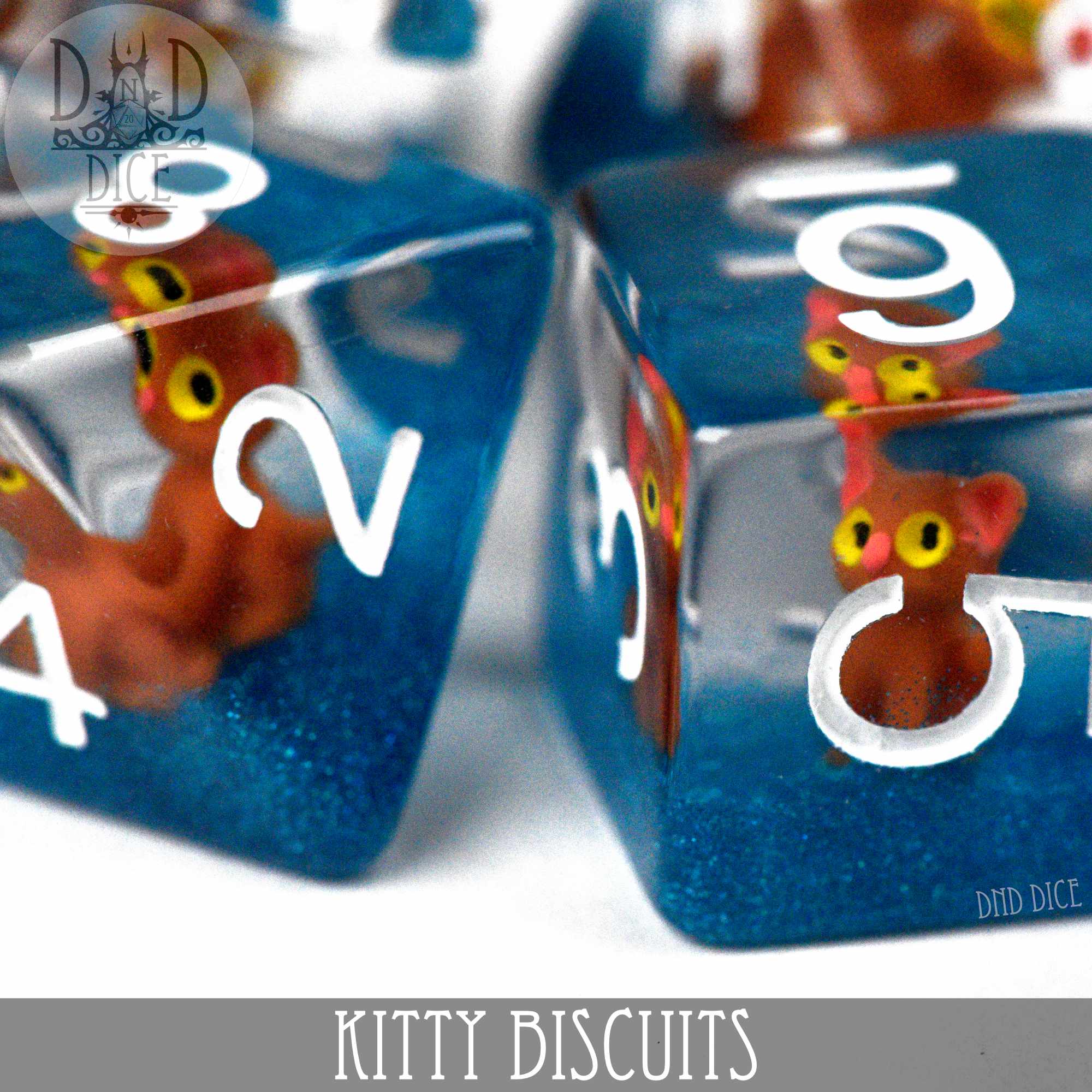 Kitty Biscuits Dice Set - Bards & Cards