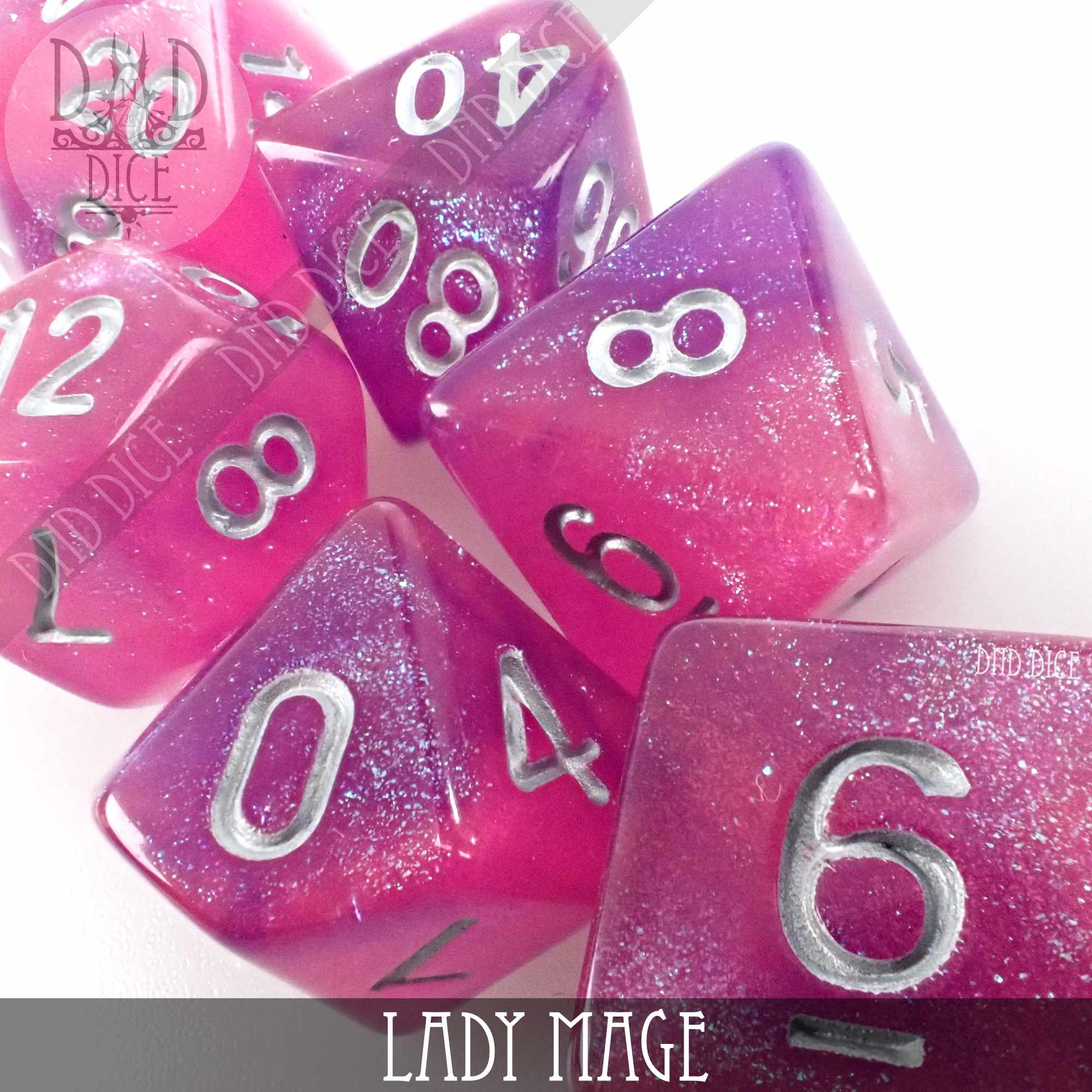 Lady Mage Dice Set - Bards & Cards