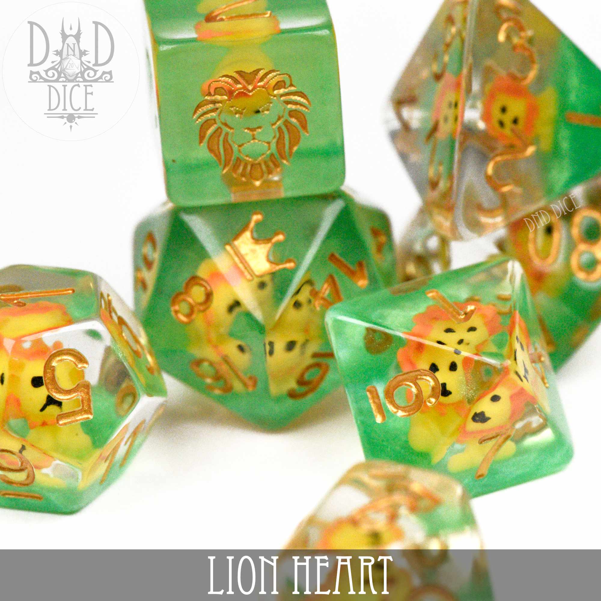 Lion Heart Dice Set - Bards & Cards