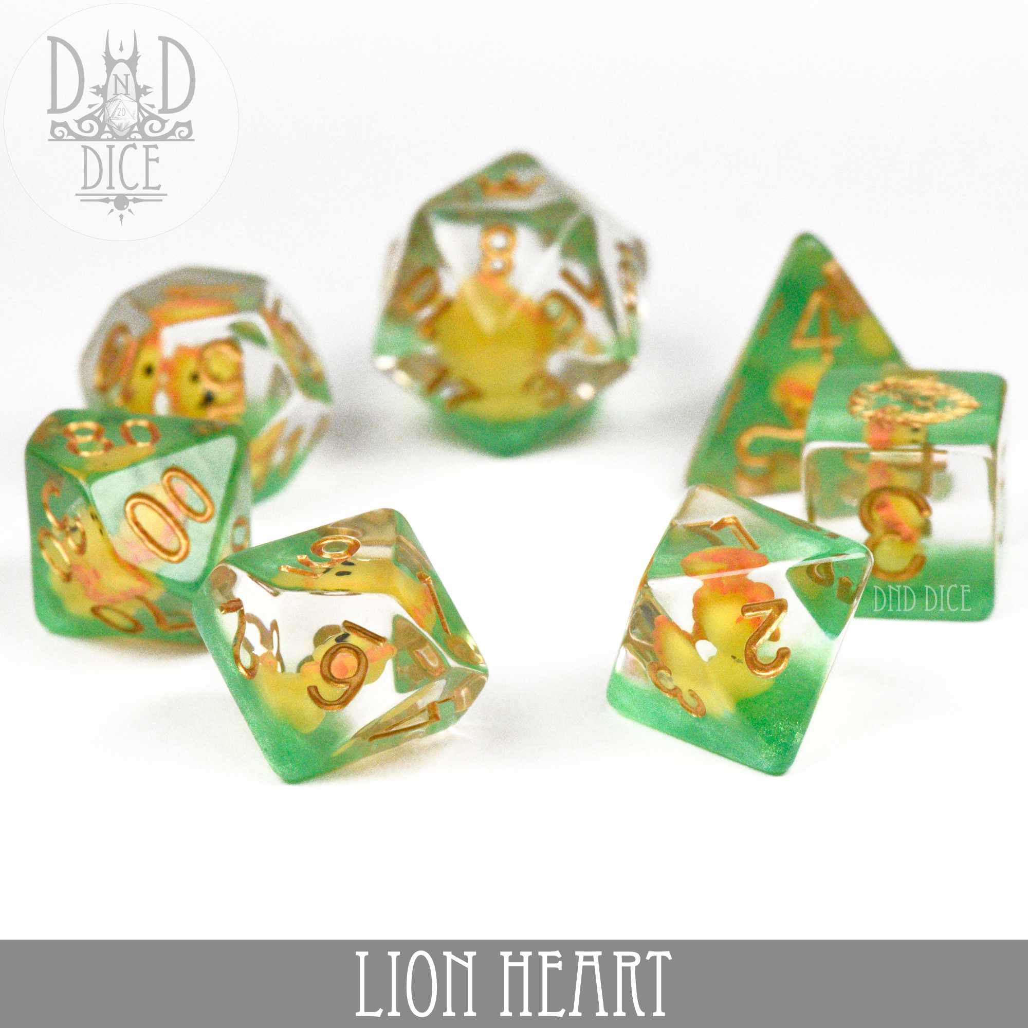 Lion Heart Dice Set - Bards & Cards