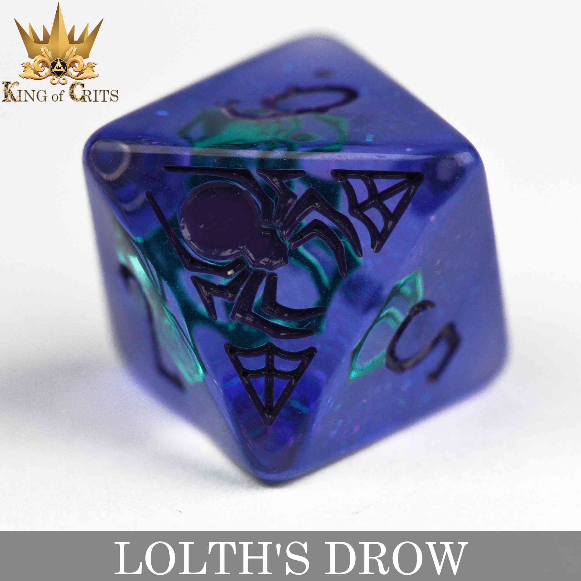 Lolth's Drow 11 Dice Set - Bards & Cards