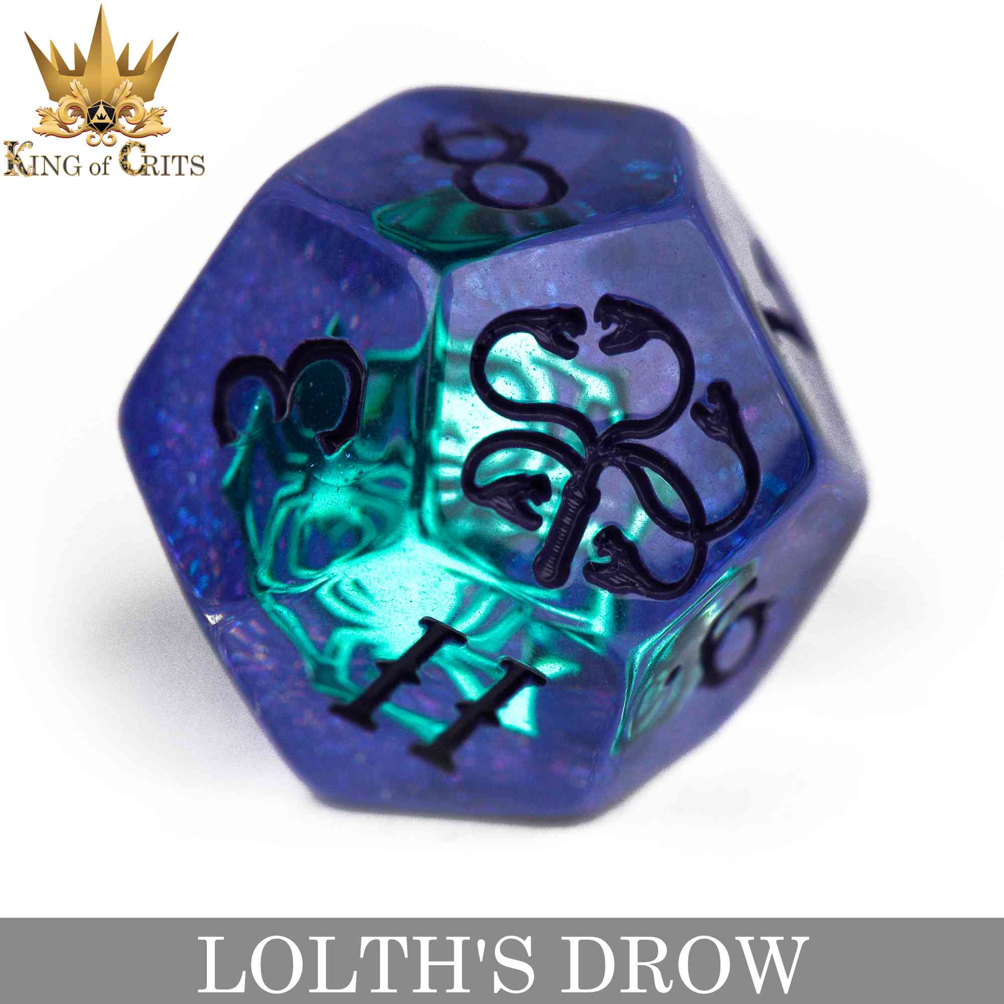 Lolth's Drow 11 Dice Set - Bards & Cards