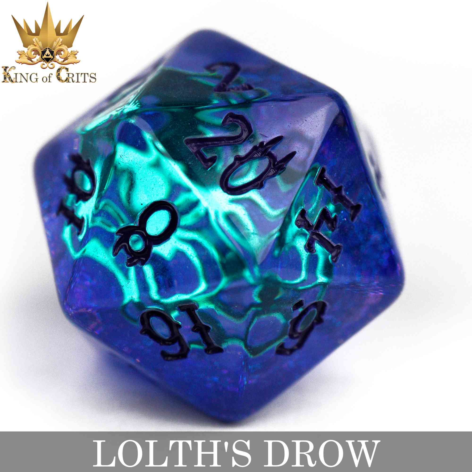 Lolth's Drow 11 Dice Set - Bards & Cards