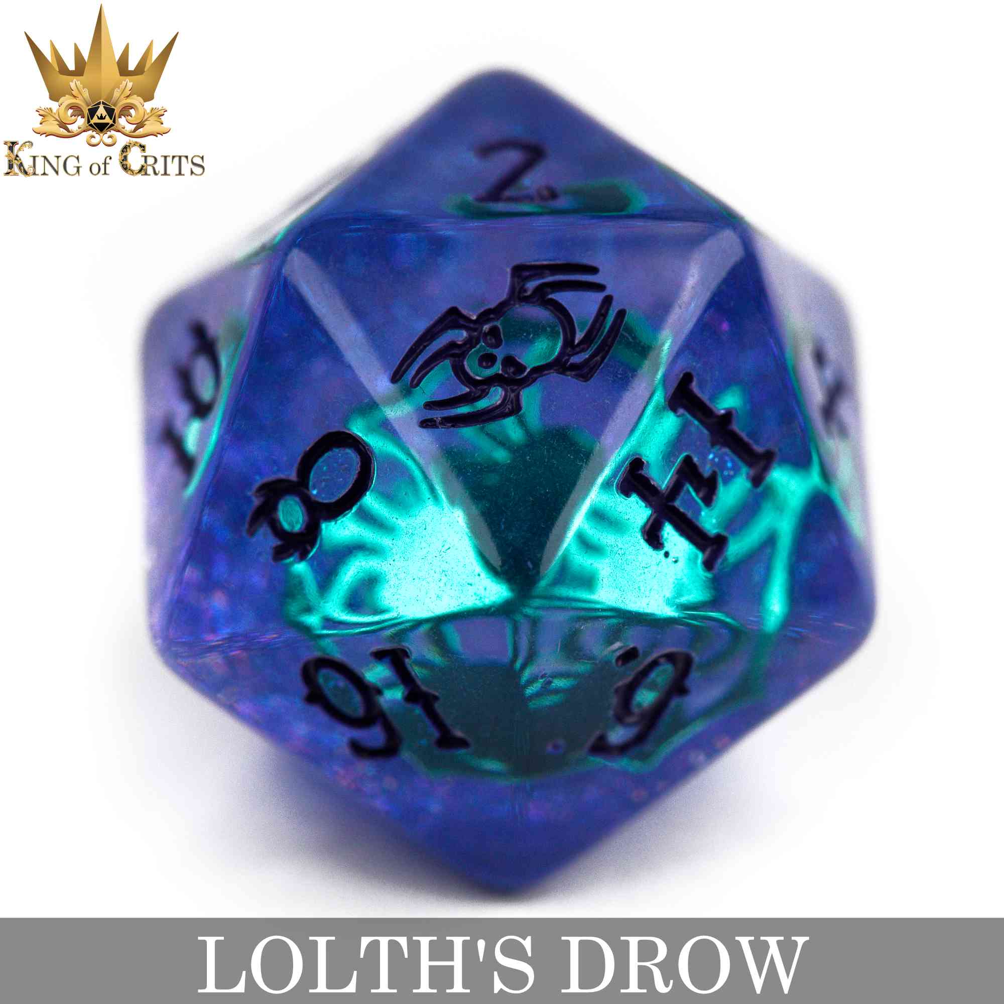 Lolth's Drow 11 Dice Set - Bards & Cards