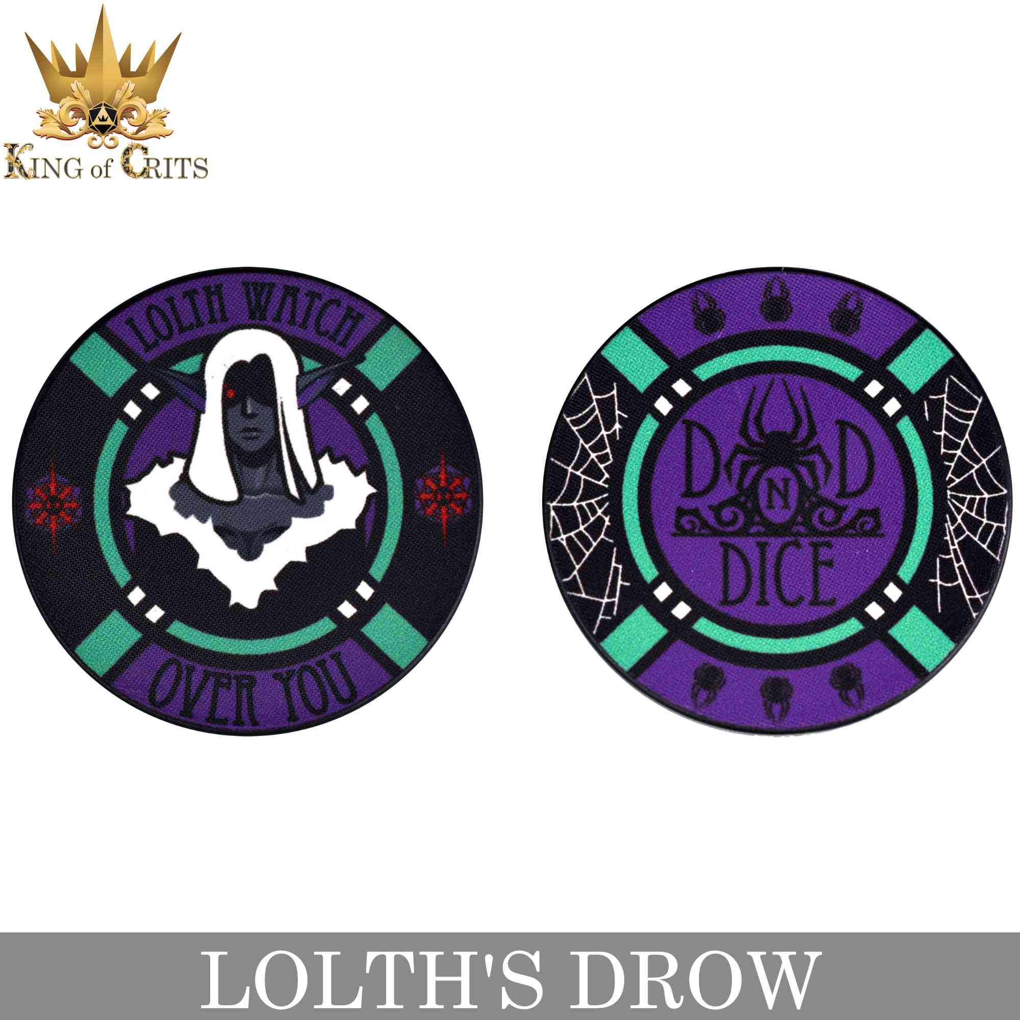 Lolth's Drow 11 Dice Set - Bards & Cards