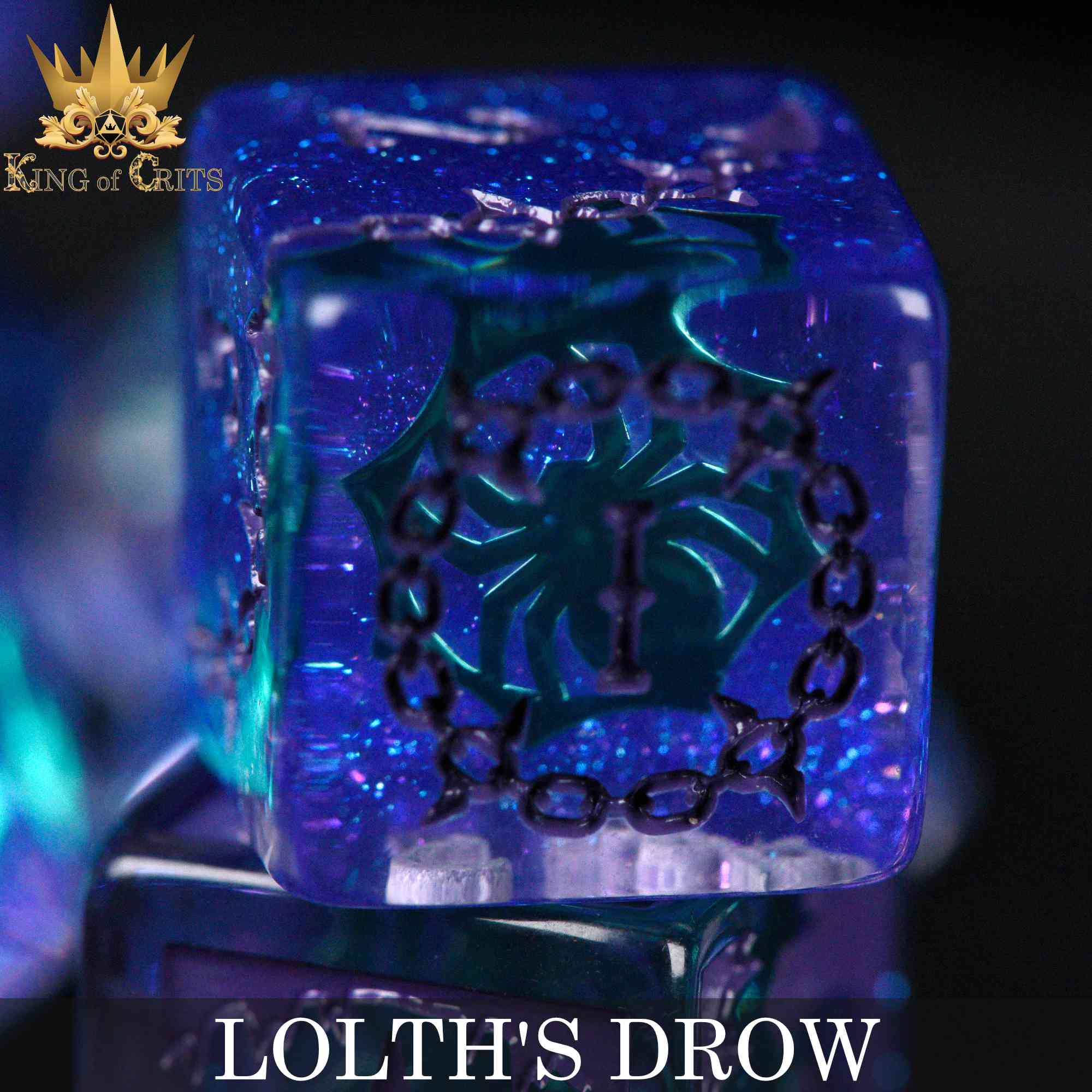 Lolth's Drow 11 Dice Set - Bards & Cards