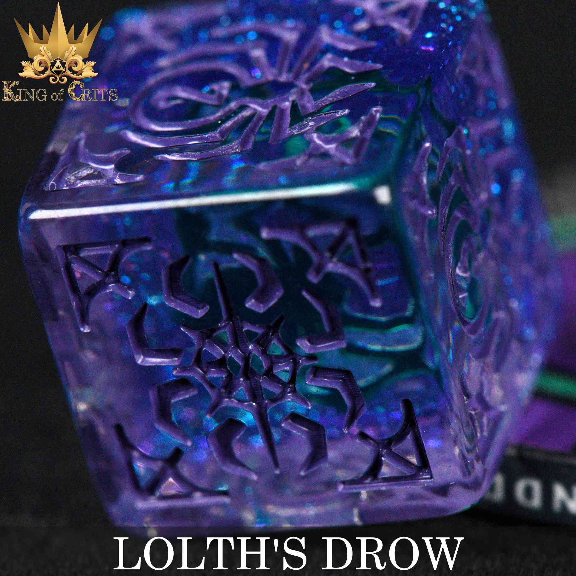 Lolth's Drow 11 Dice Set - Bards & Cards