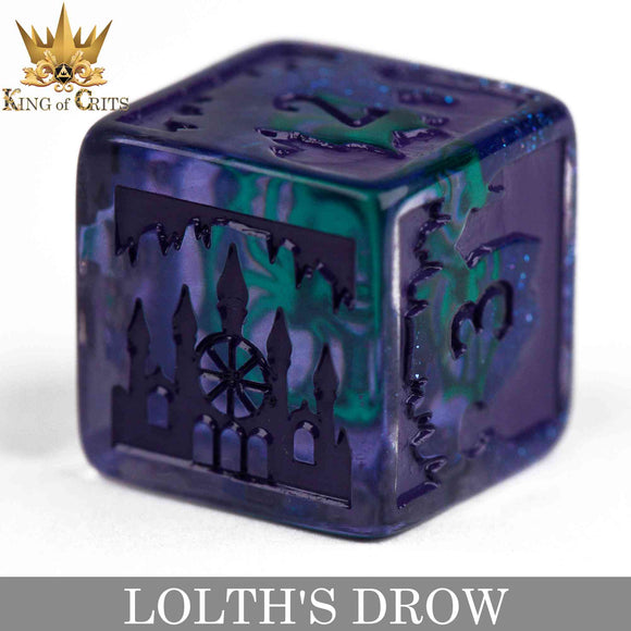 Lolth's Drow 11 Dice Set - Bards & Cards