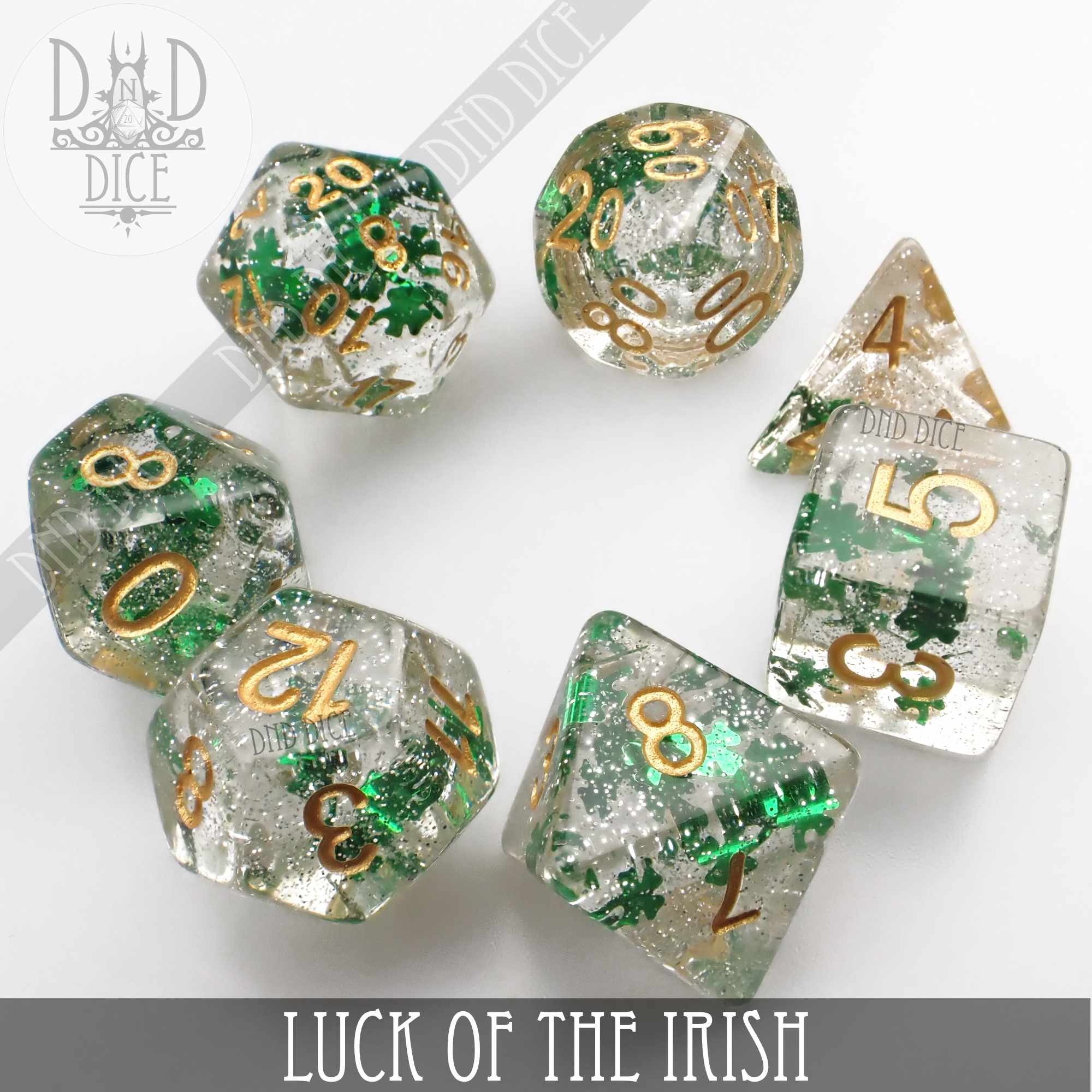 Luck of the Irish Dice Set - Bards & Cards