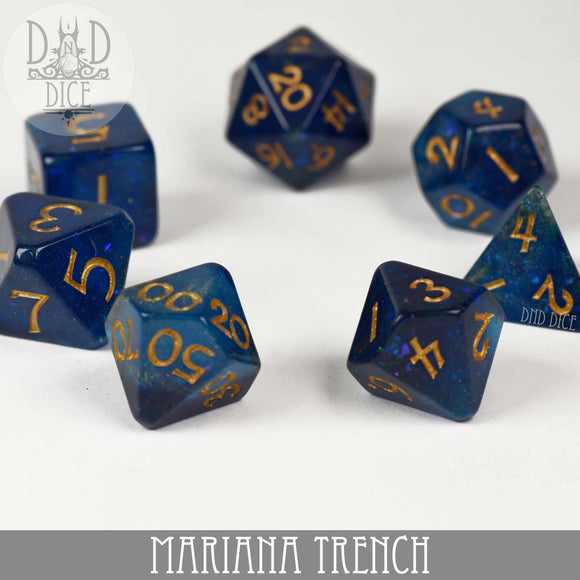 Mariana Trench Dice Set - Bards & Cards
