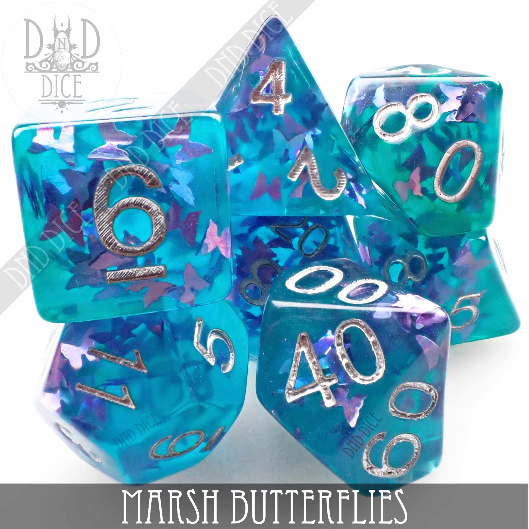 Marsh Butterflies Dice Set - Bards & Cards