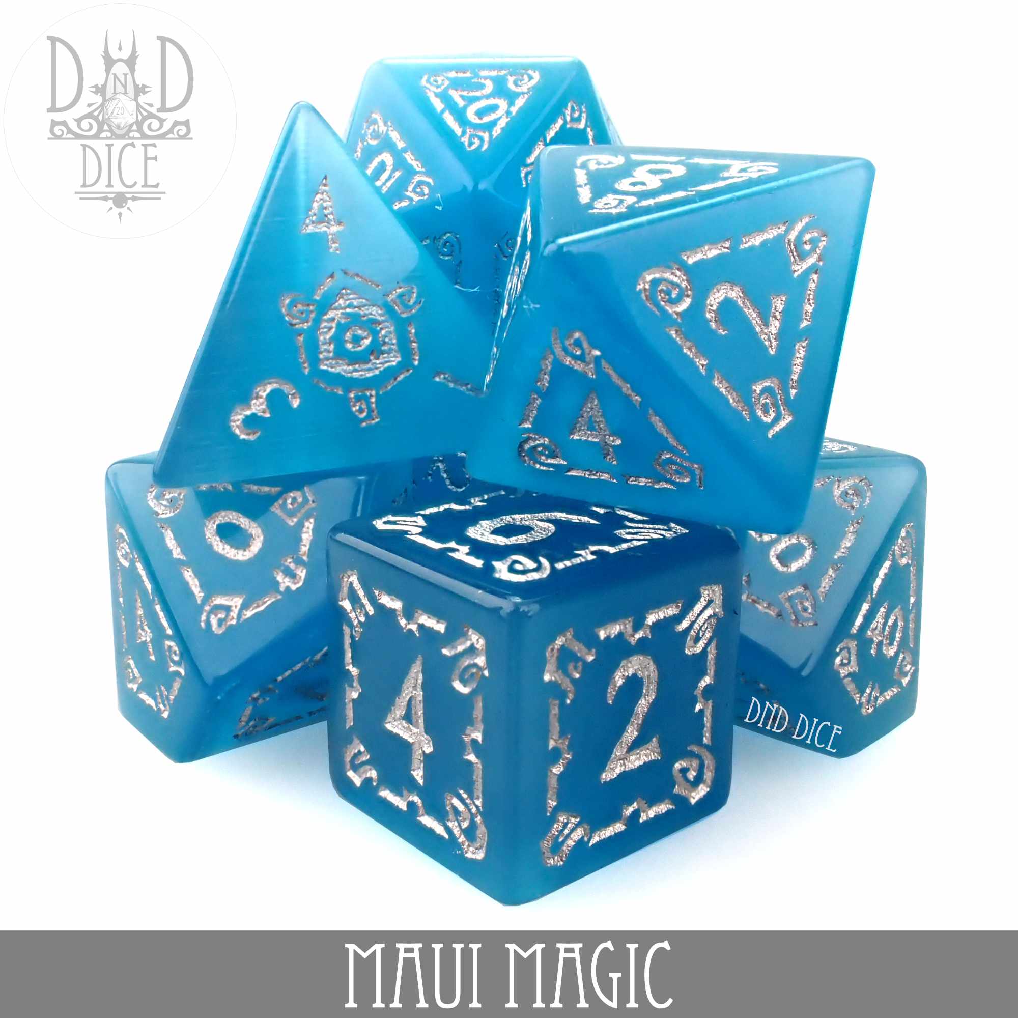 Maui Magic Cat's Eye Dice Set (Gift Box) - Bards & Cards