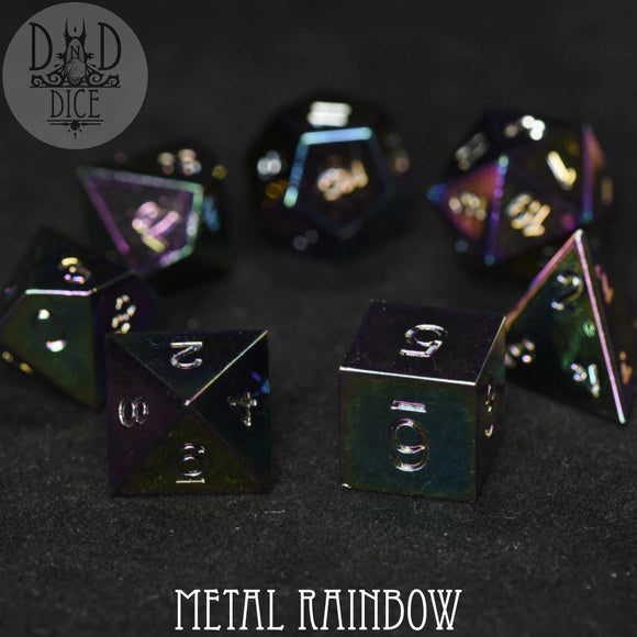 Metal Rainbow Dice Set - Bards & Cards