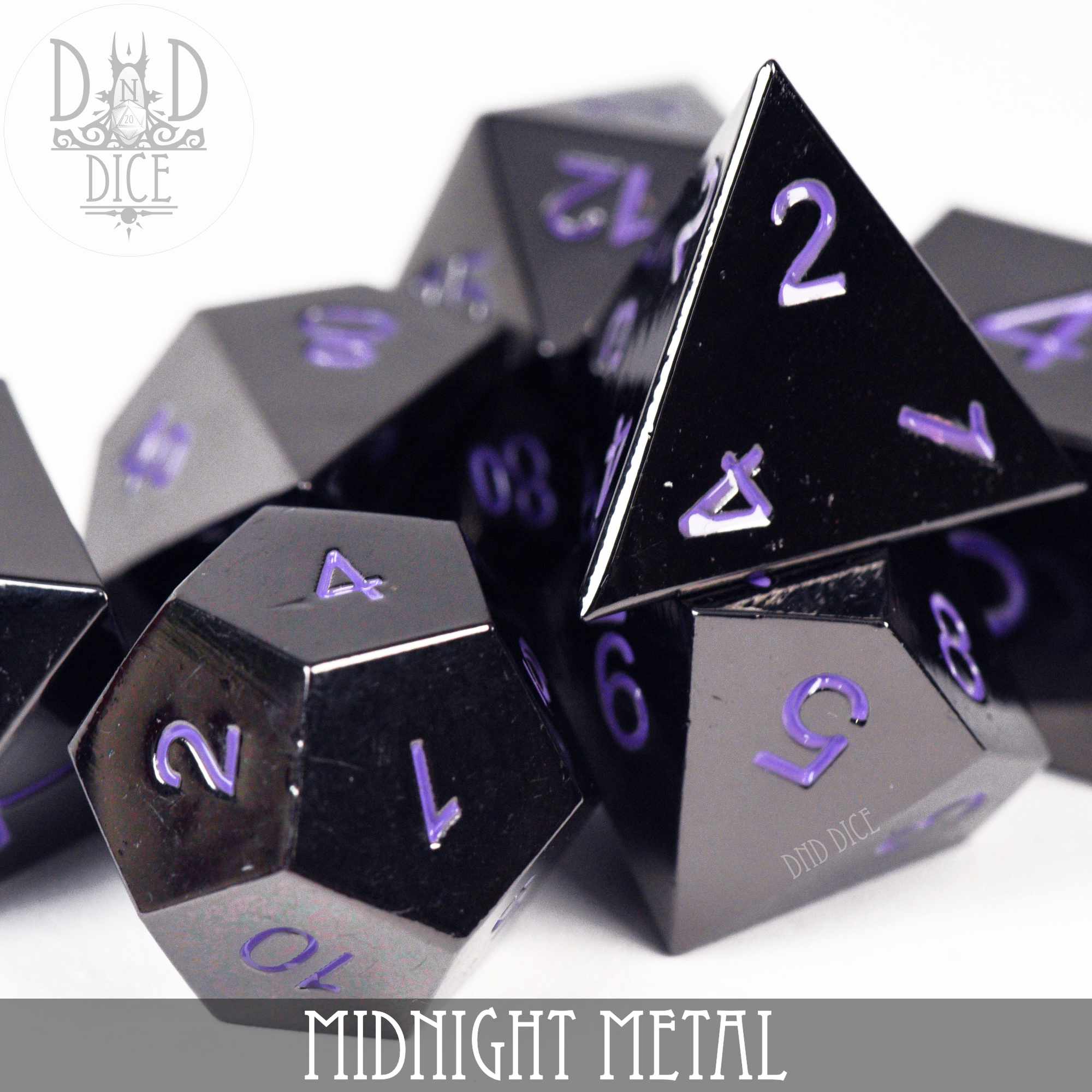 Midnight Metal Dice Set - Bards & Cards