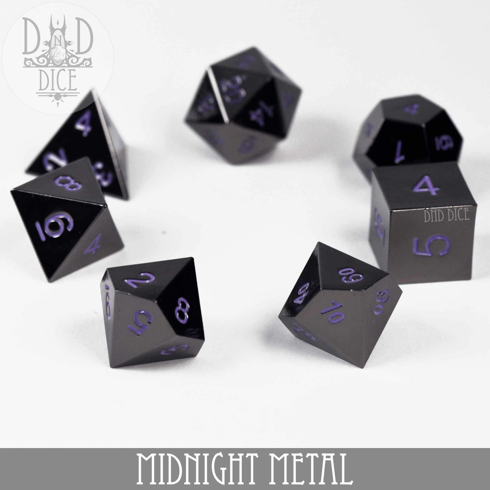 Midnight Metal Dice Set - Bards & Cards