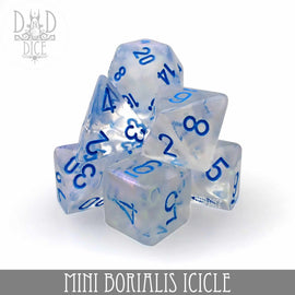 Mini Borialis Icicle Dice Set (10mm) - Bards & Cards