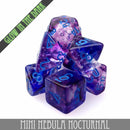 Mini Nebula Nocturnal Dice Set (10mm) - Bards & Cards