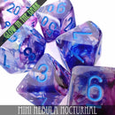 Mini Nebula Nocturnal Dice Set (10mm) - Bards & Cards