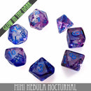 Mini Nebula Nocturnal Dice Set (10mm) - Bards & Cards