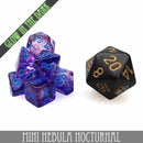 Mini Nebula Nocturnal Dice Set (10mm) - Bards & Cards