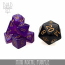 Mini Royal Purple Dice Set (10mm) - Bards & Cards