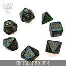 Mini Scarab Jade Dice Set (10mm) - Bards & Cards