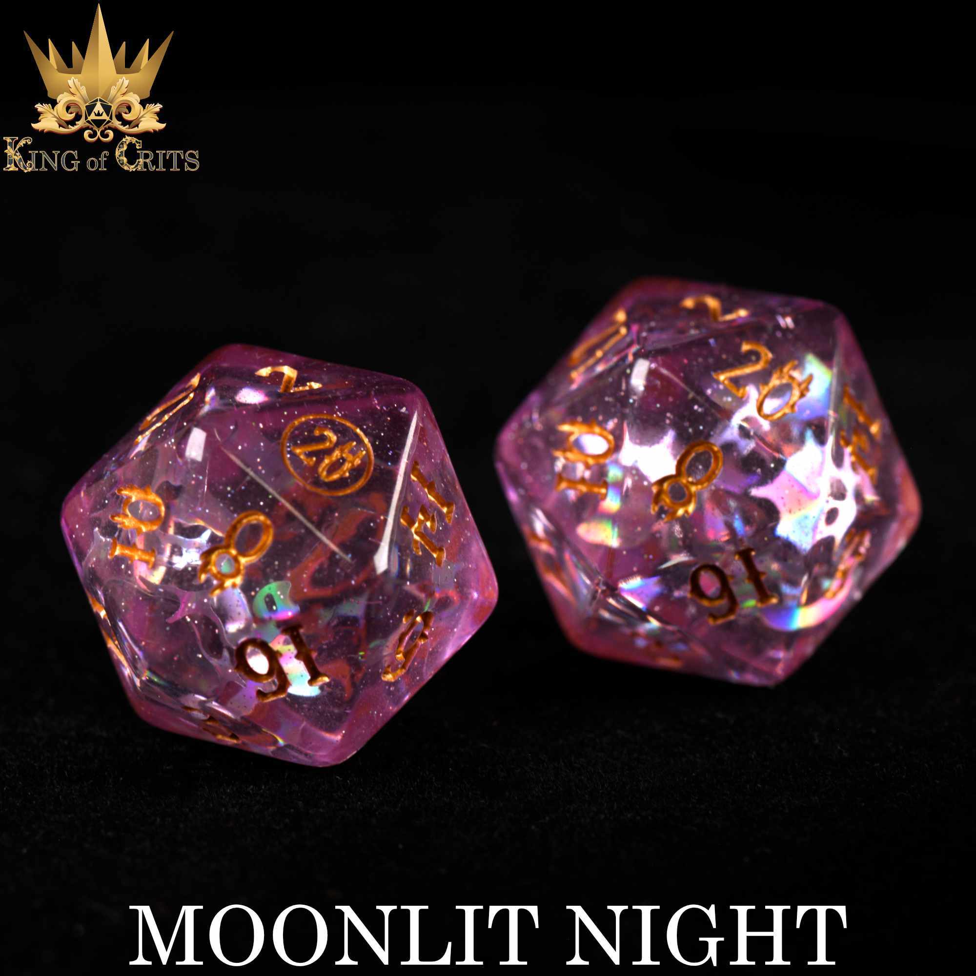 Moonlit Night 12 Dice Set - Bards & Cards