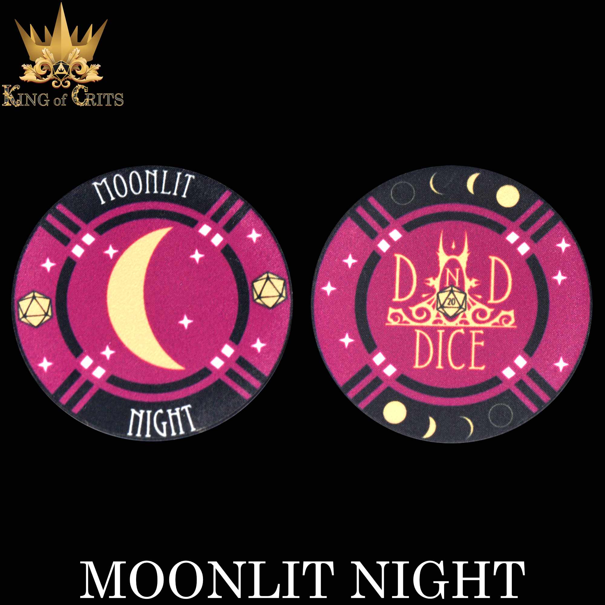 Moonlit Night 12 Dice Set - Bards & Cards