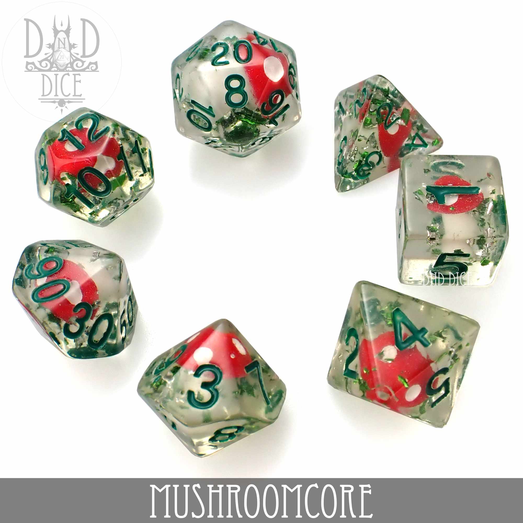 Mushroomcore Dice Set - Bards & Cards