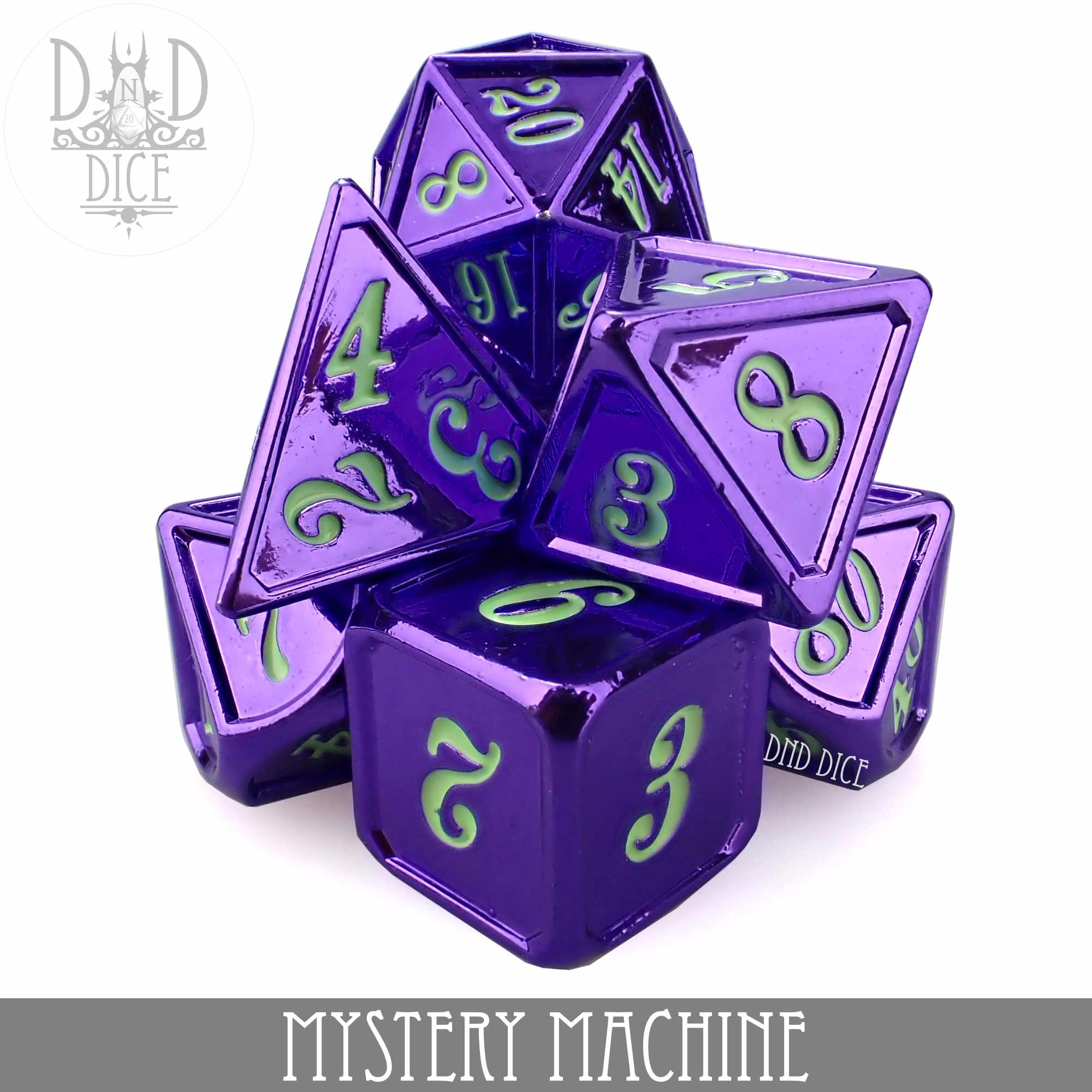 Mystery Machine Metal Dice Set - Bards & Cards