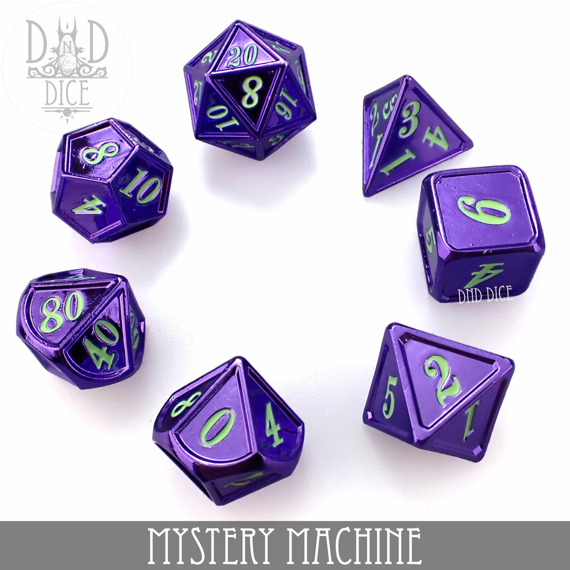 Mystery Machine Metal Dice Set - Bards & Cards