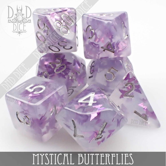 Mystical Butterflies Dice Set - Bards & Cards