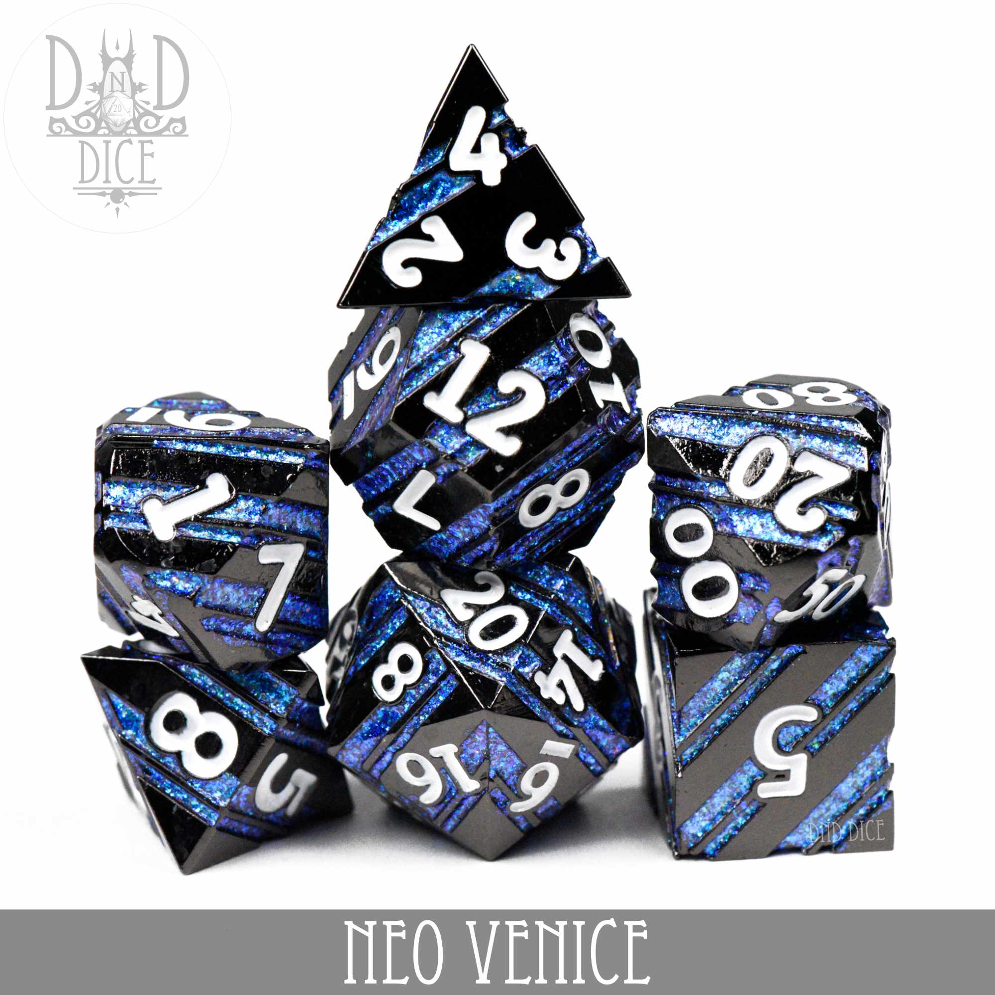 Neo Venice Metal Dice Set - Bards & Cards