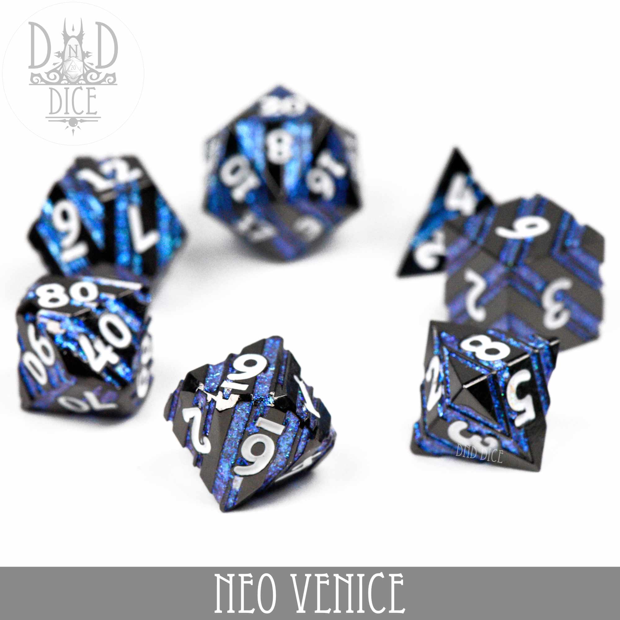 Neo Venice Metal Dice Set - Bards & Cards