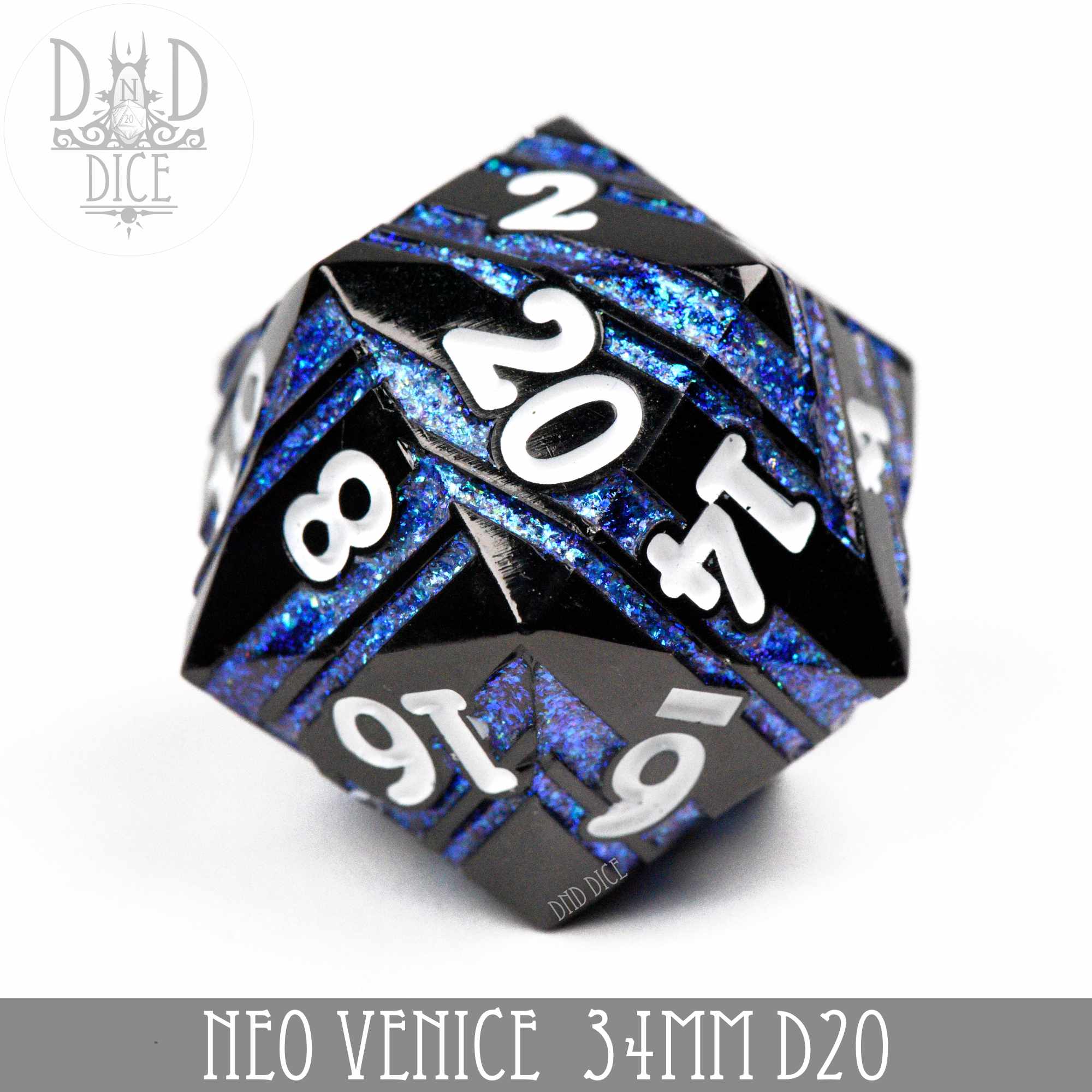 Neo Venice Metal 34mm D20 - Bards & Cards